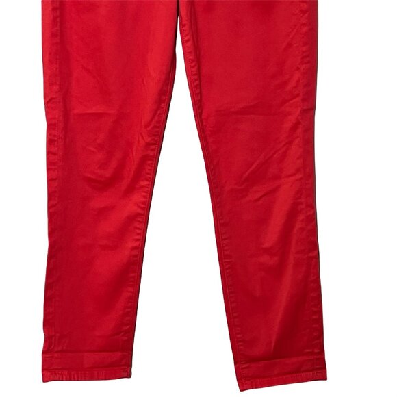 Calvin Klein Skinny Crop Pants Red Stretch Denim Women’s Size 2 - Picture 7 of 9
